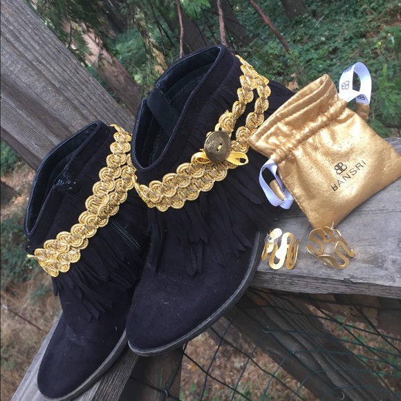 Bansri art deco hoop earrings gold statement large gold disk earrings HP24x2 - Picture 5 of 14